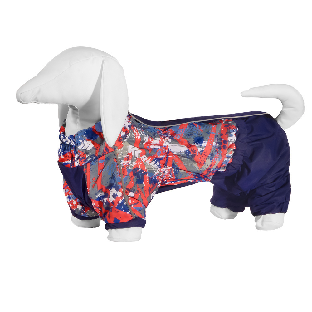 цена Yami-Yami одежда Yami-Yami одежда дождевик для собаки с рисунком «Абстракция», для породы такса (№2)