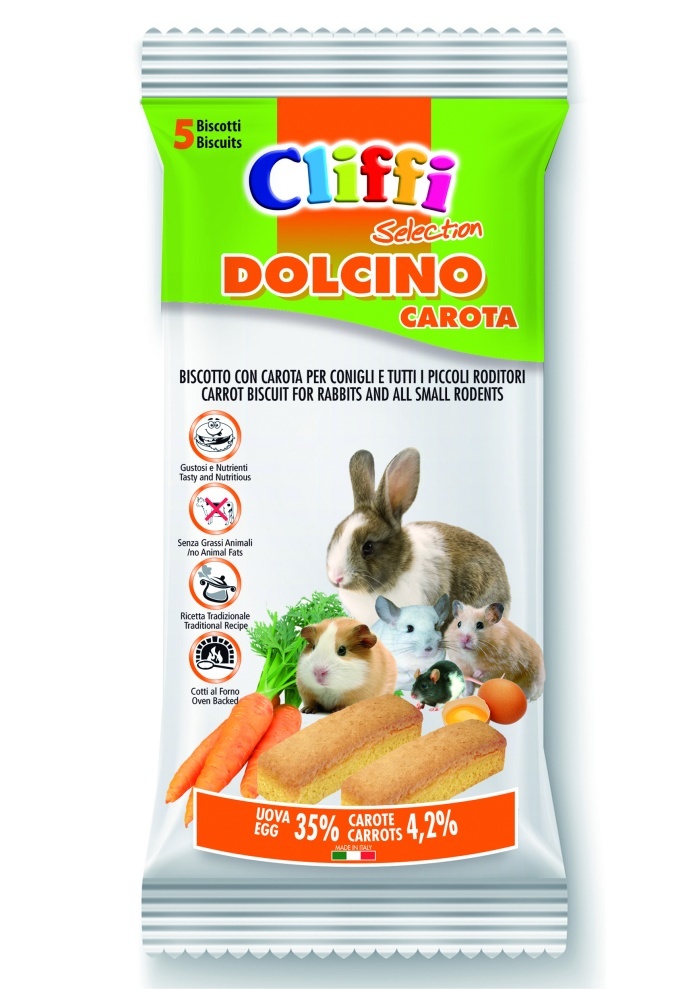 Cliffi (Италия) Cliffi (Италия) лакомство для грызунов: Бисквиты с морковью (30 г)