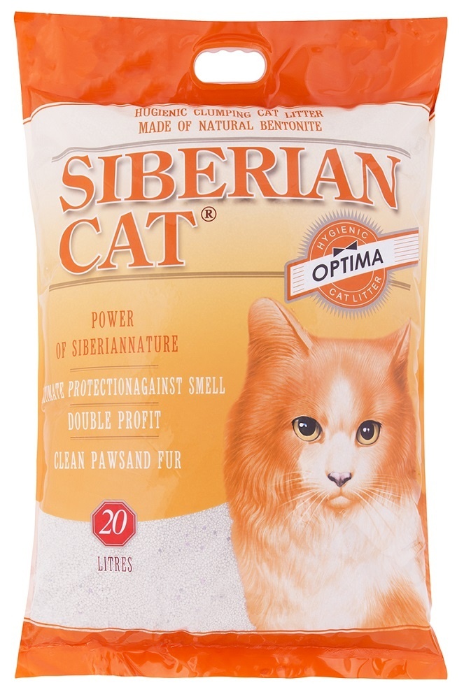 Сибирская кошка оптима Комкующийся наполнитель (8 кг) 
