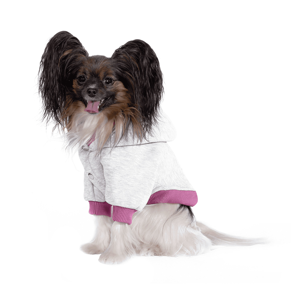 Tappi одежда Tappi одежда толстовка для собак Флип для собак, серая с розовым (L)