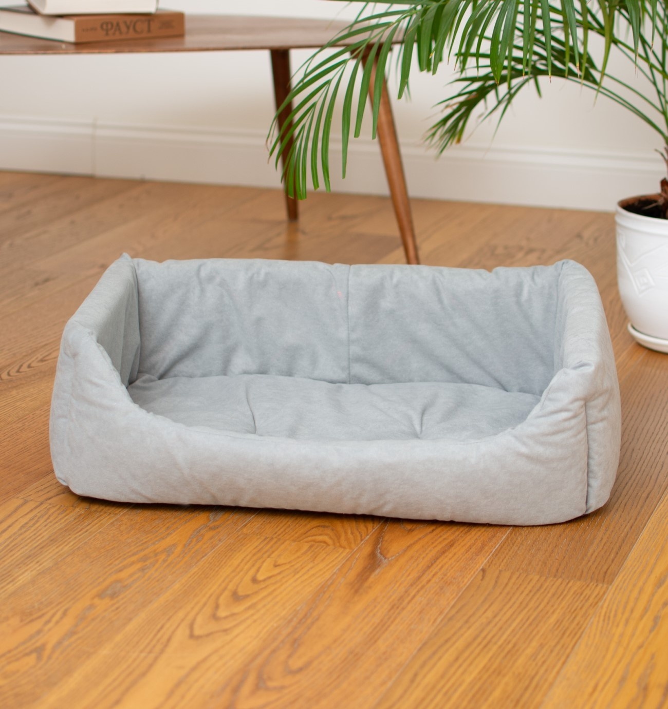 PETSHOP лежаки PETSHOP лежаки лежак прямоугольный с подушкой, серый (51х35х17 см) лежак кроватьtommy rombus 65 для собак и кошек коричневый ромб