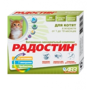 Агроветзащита Агроветзащита радостин витамины для котят от 1 до 6мес., 90таб. (47 г)