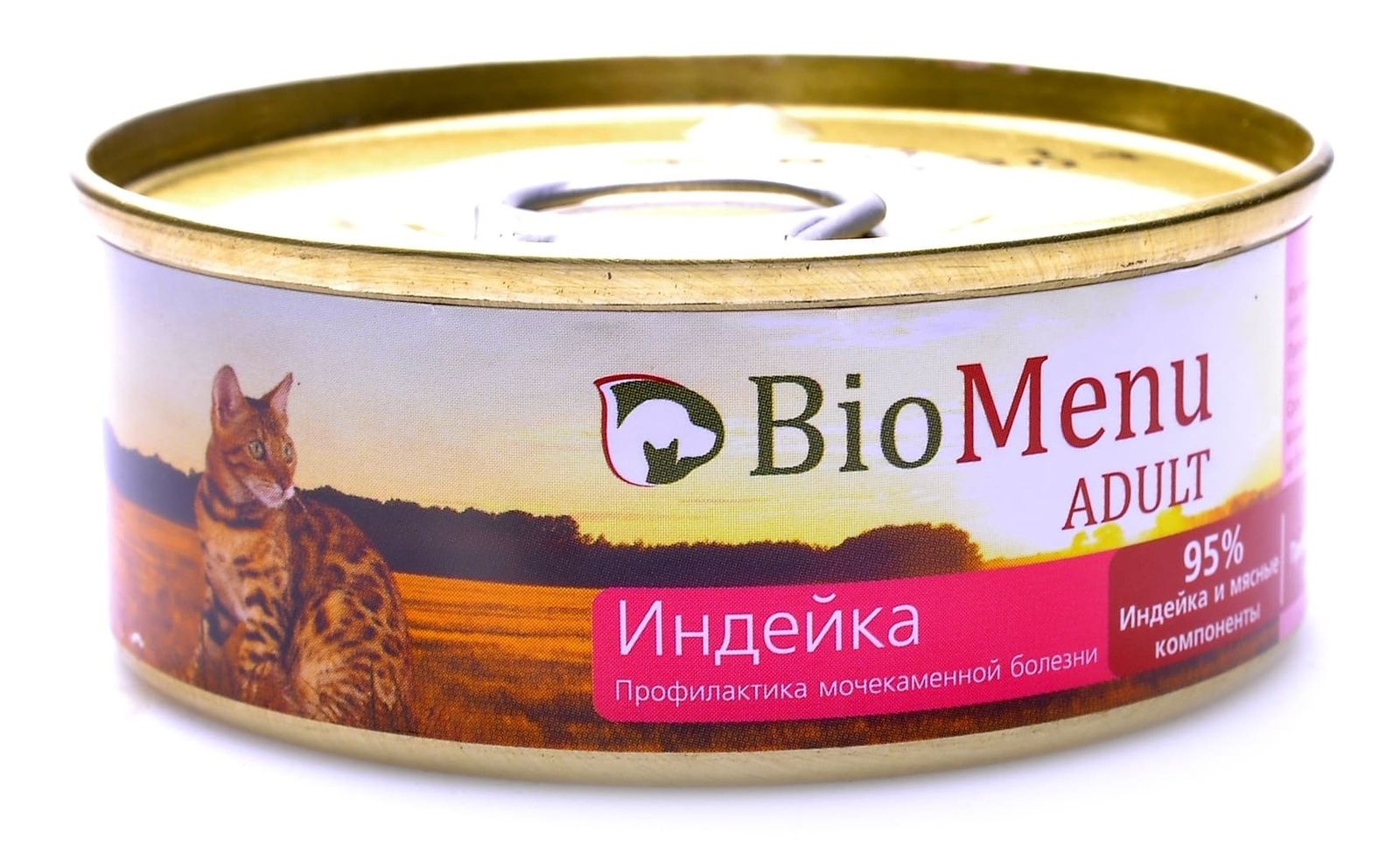 BioMenu BioMenu паштет для кошек с индейкой (100 г) консервы biomenu adult для кошек мясной паштет с языком 95% мясо 100 г
