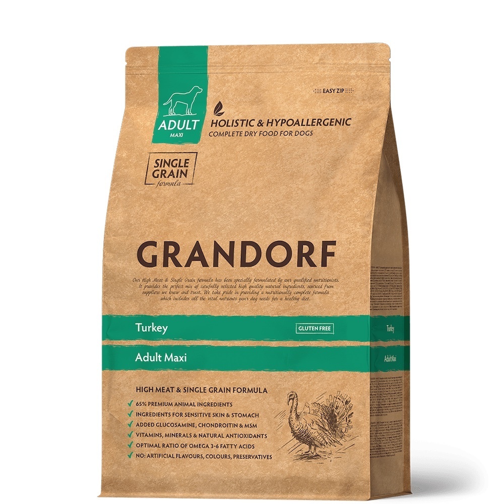 Grandorf Grandorf сухой корм Индейка для взрослых собак крупных пород (10 кг)