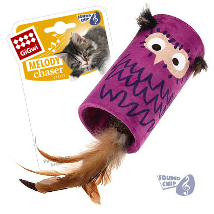 GiGwi GiGwi игрушка Сова дразнилка со звуковым чипом, текстиль/картон/перо (163 г) gigwi gigwi игрушка интерактивная для кошек фезер хайдер со звуковым чипом пластик перо 245 г