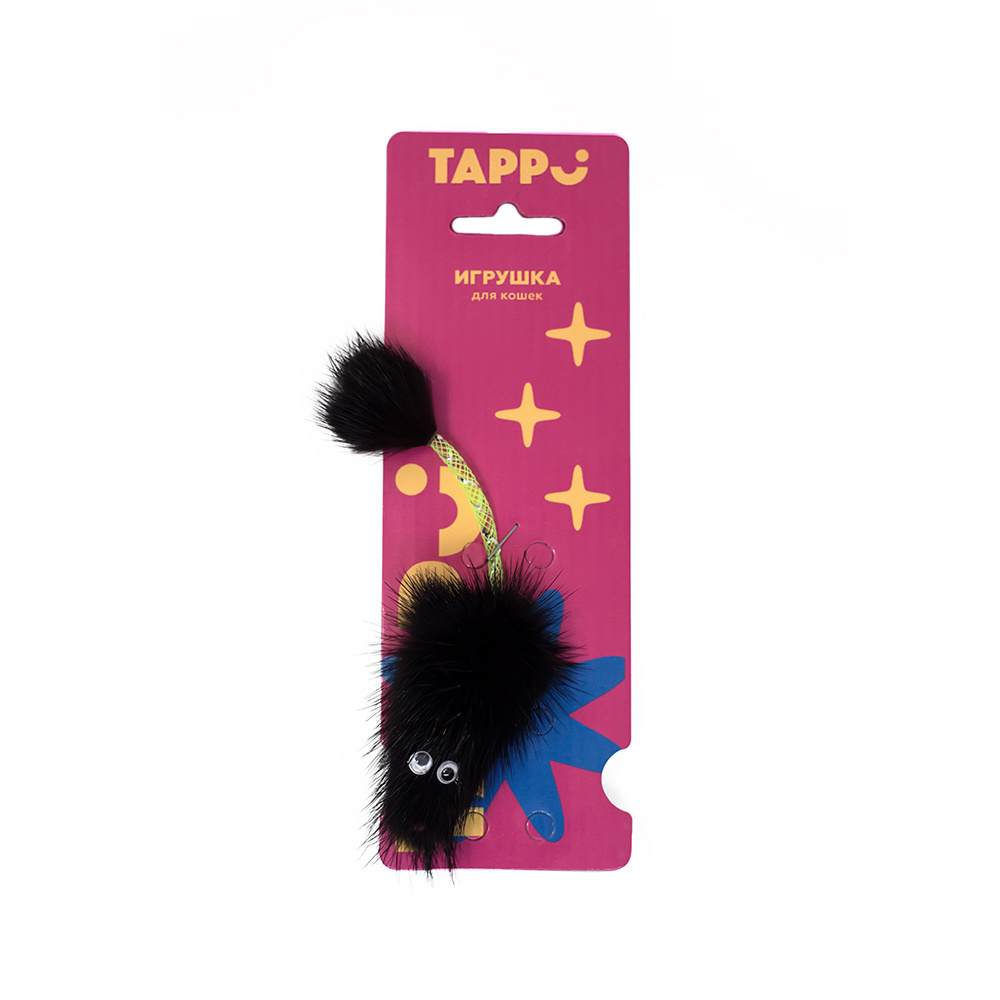 Tappi игрушка для кошек Мышка из натурального меха норки с хвостом трубочкой (14 г)