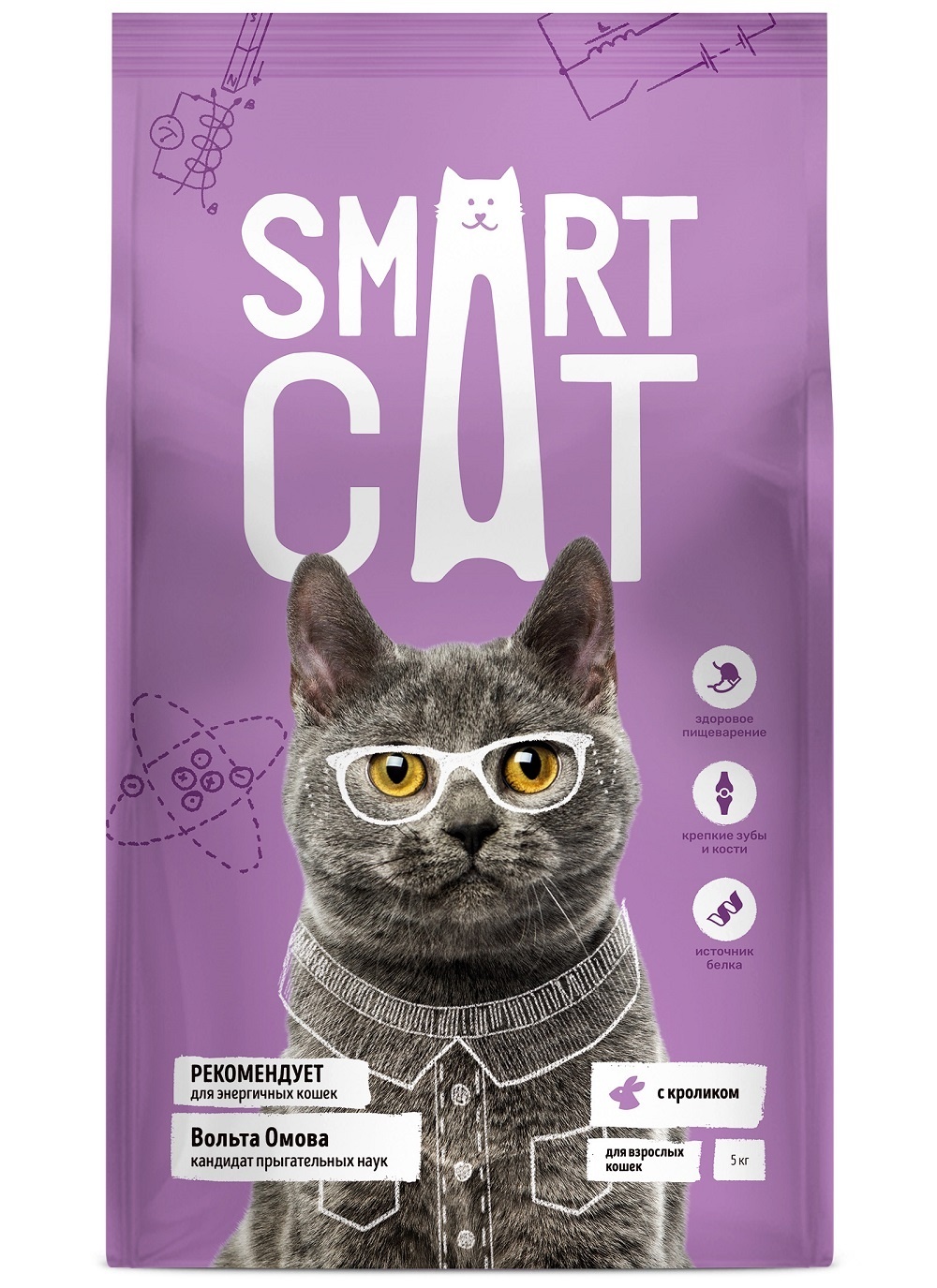 Smart Cat Корм Smart Cat для кошек, с кроликом (1,4 кг) smart cat корм smart cat для взрослых кошек с индейкой 5 кг