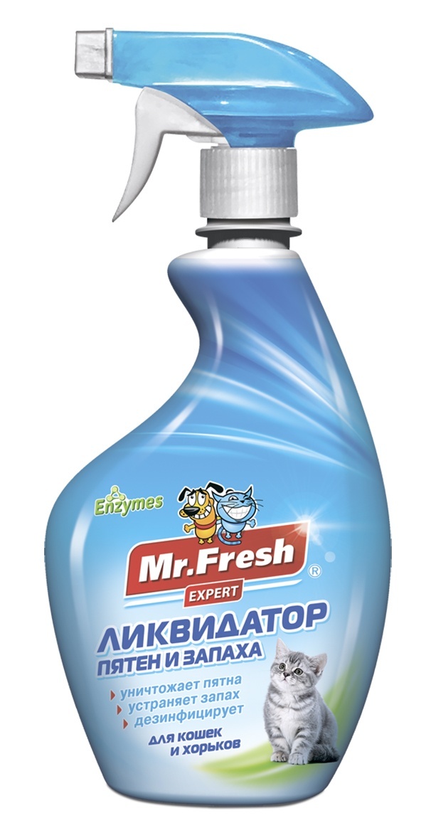 Mr.Fresh Mr.Fresh ликвидатор пятен и запаха 3в1 для кошек, спрей (570 г) спрей для кошек mr fresh ликвидатор пятен и запаха 3в1 500 мл