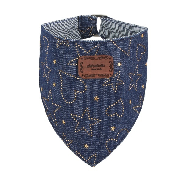 Pinkaholic шарфик с узором звезды и сердца, темно-синий (L)