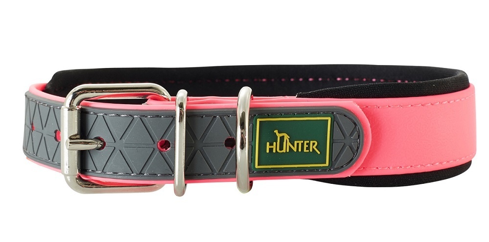 Hunter Hunter ошейник для собак Convenience Comfort, биотановый, мягкая горловина, розовый (XL)
