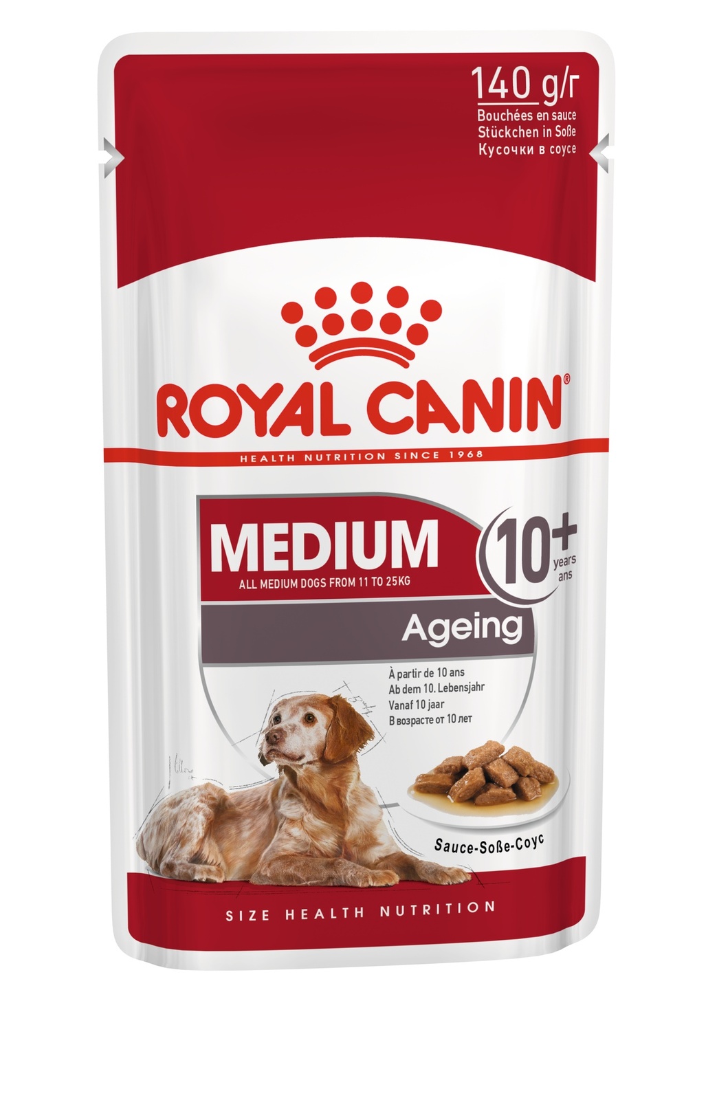Royal Canin кусочки в соусе для пожилых собак средних пород старше 10 лет (140 г)