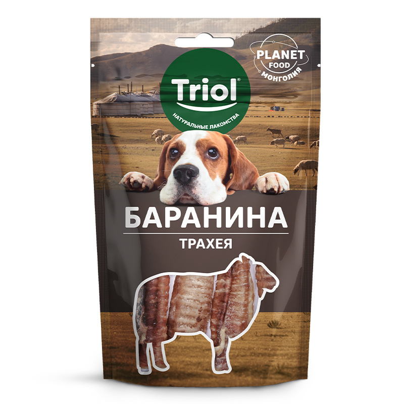 цена Triol (лакомства) Triol (лакомства) лакомство для собак Трахея баранья (59 г)