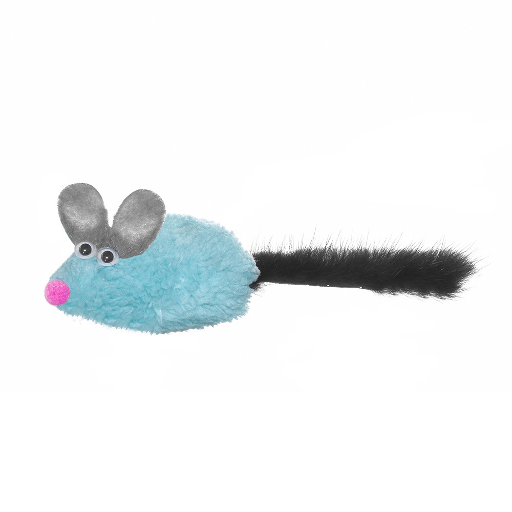 PetshopRu PetshopRu игрушка для кошек Мышка с хвостом из натуральной норки (5 г)