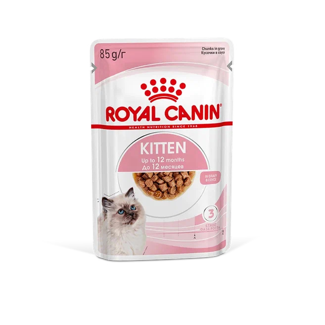 цена Royal Canin паучи Royal Canin паучи кусочки в соусе для котят 4-12 месяцев (85 г)