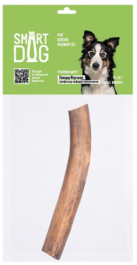 цена Smart Dog лакомства Smart Dog лакомства рог оленя размер XS (25 г)