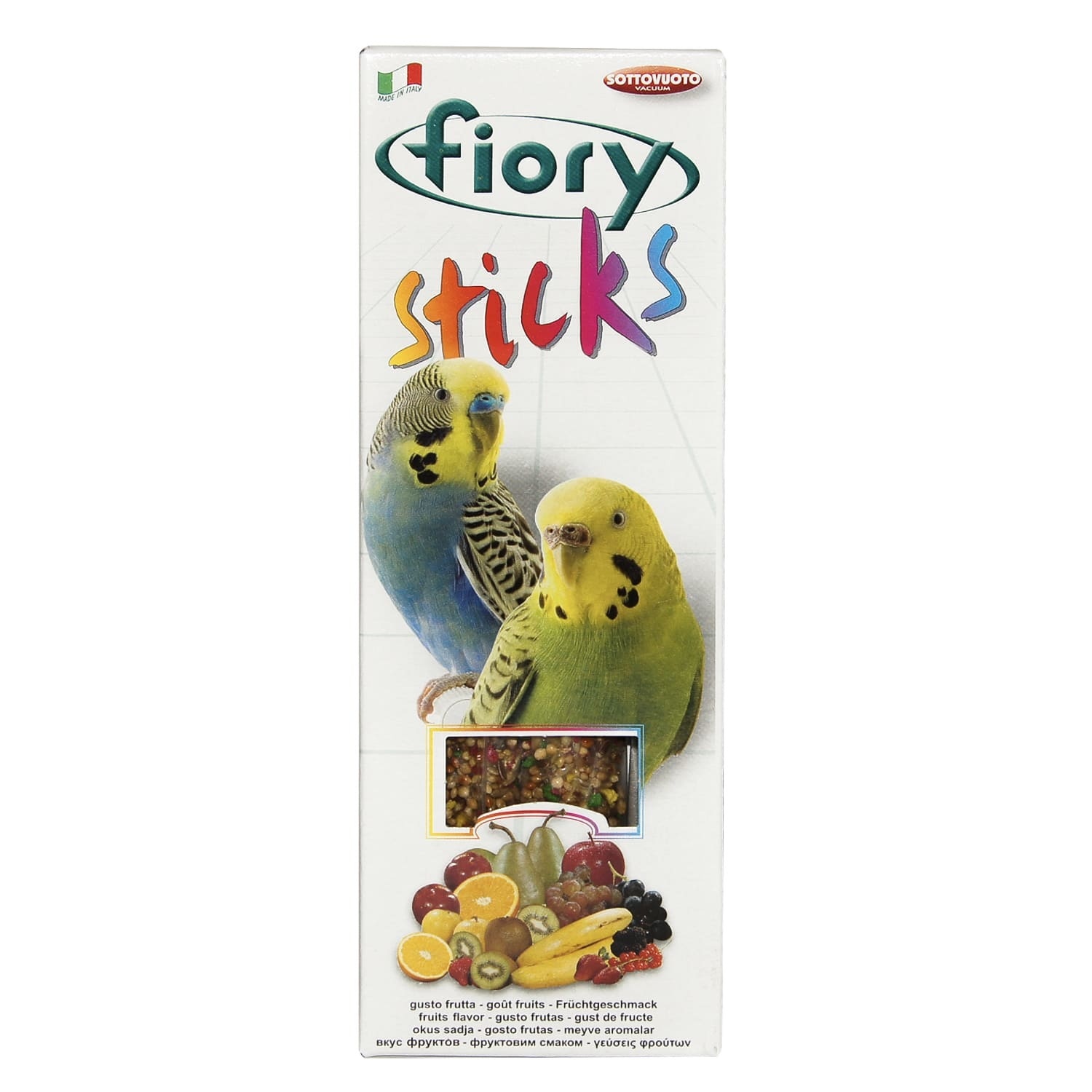 Fiory Fiory палочки для попугаев, с фруктами (60 г) лакомство для птиц fiory палочки для средних попугаев с фруктами 120г
