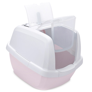 Био-туалет для кошек , белый/нежно-розовый