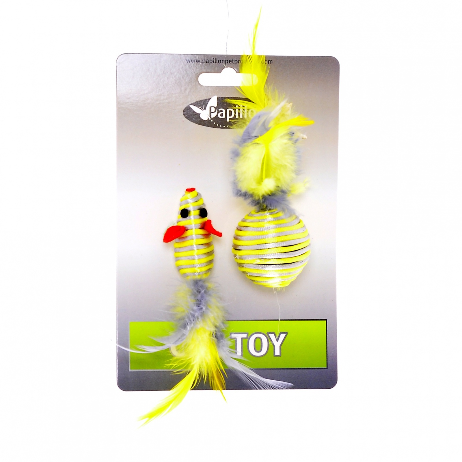 Papillon Papillon игрушка Мышка и мячик с перьями (16 г) papillon papillon игрушка с перьями в ассортименте 5 г