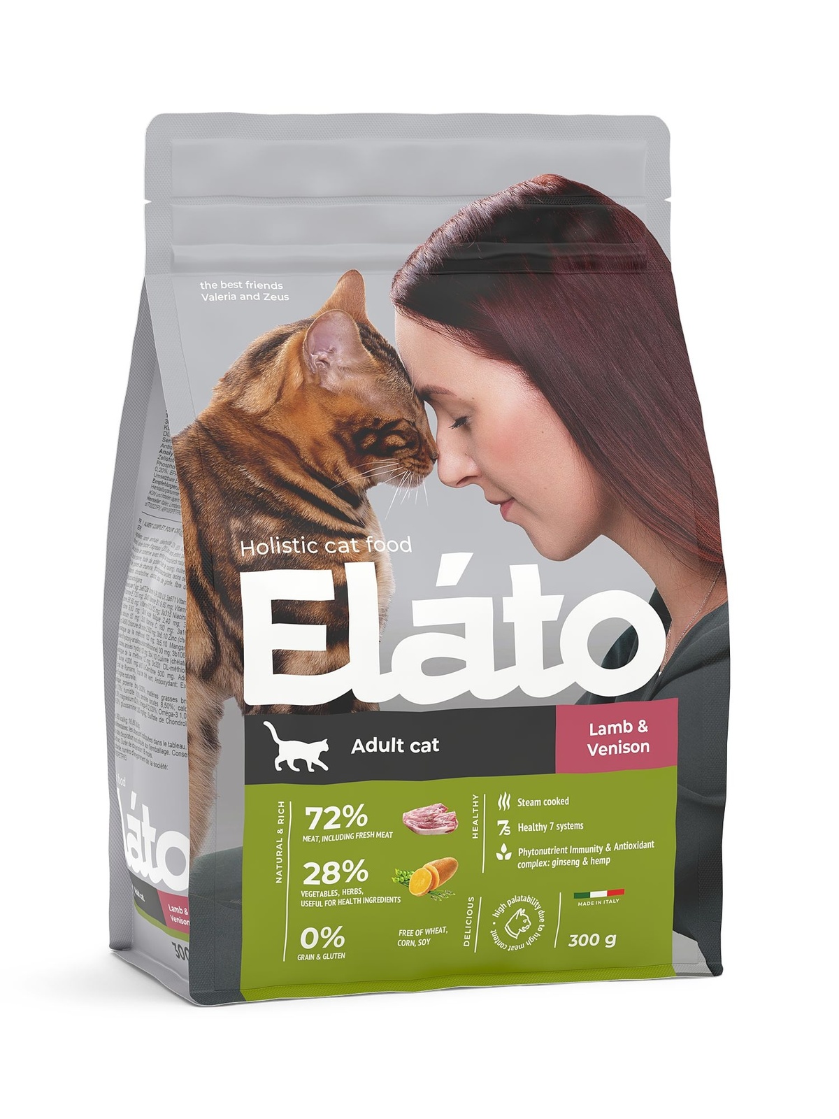 Elato Elato корм для взрослых кошек с ягненком и олениной (1,5 кг)