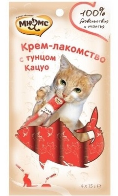 Крем-лакомство для кошек с тунцом кацуо