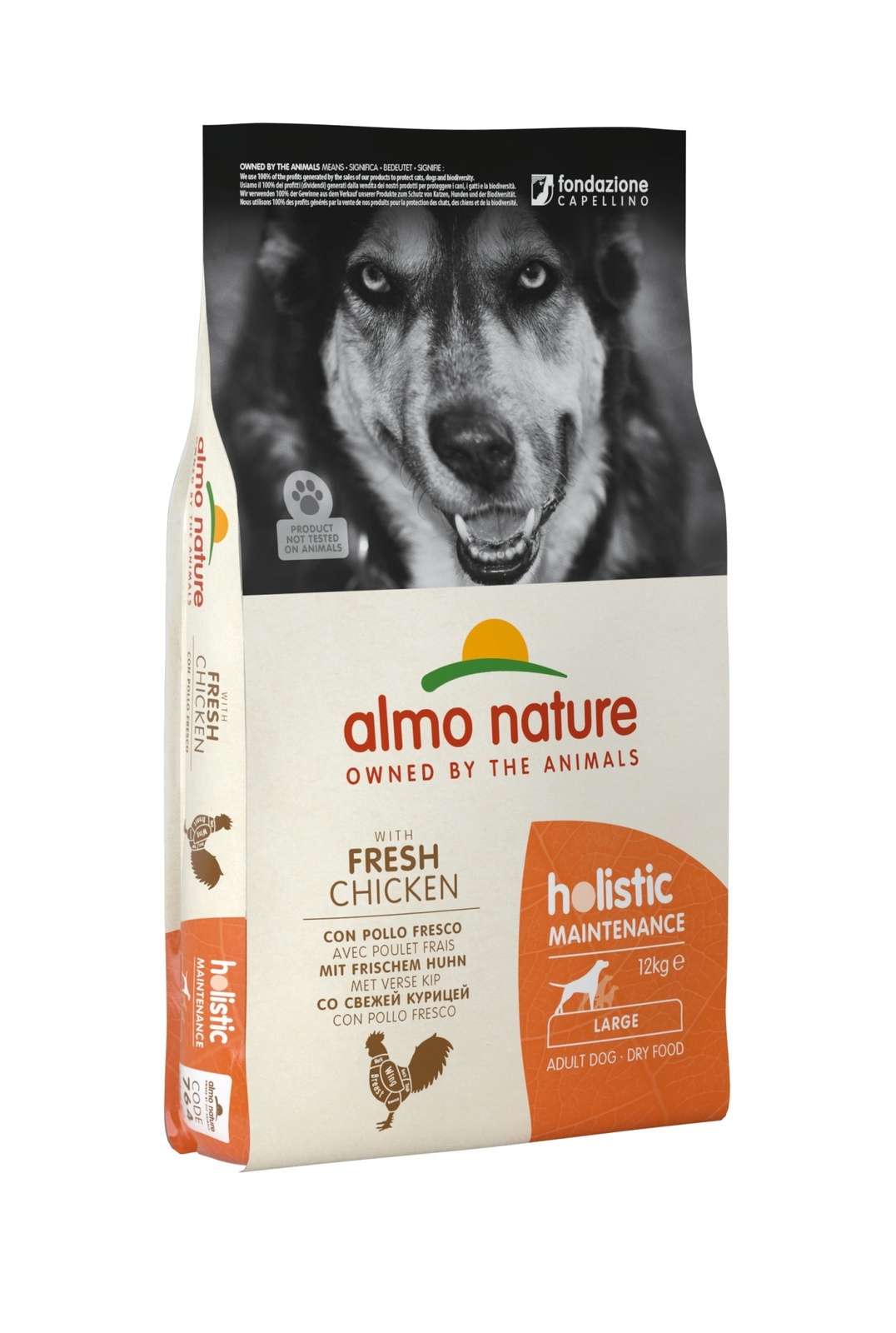 Almo Nature Корм Almo Nature для взрослых собак крупных пород с курицей (12 кг)