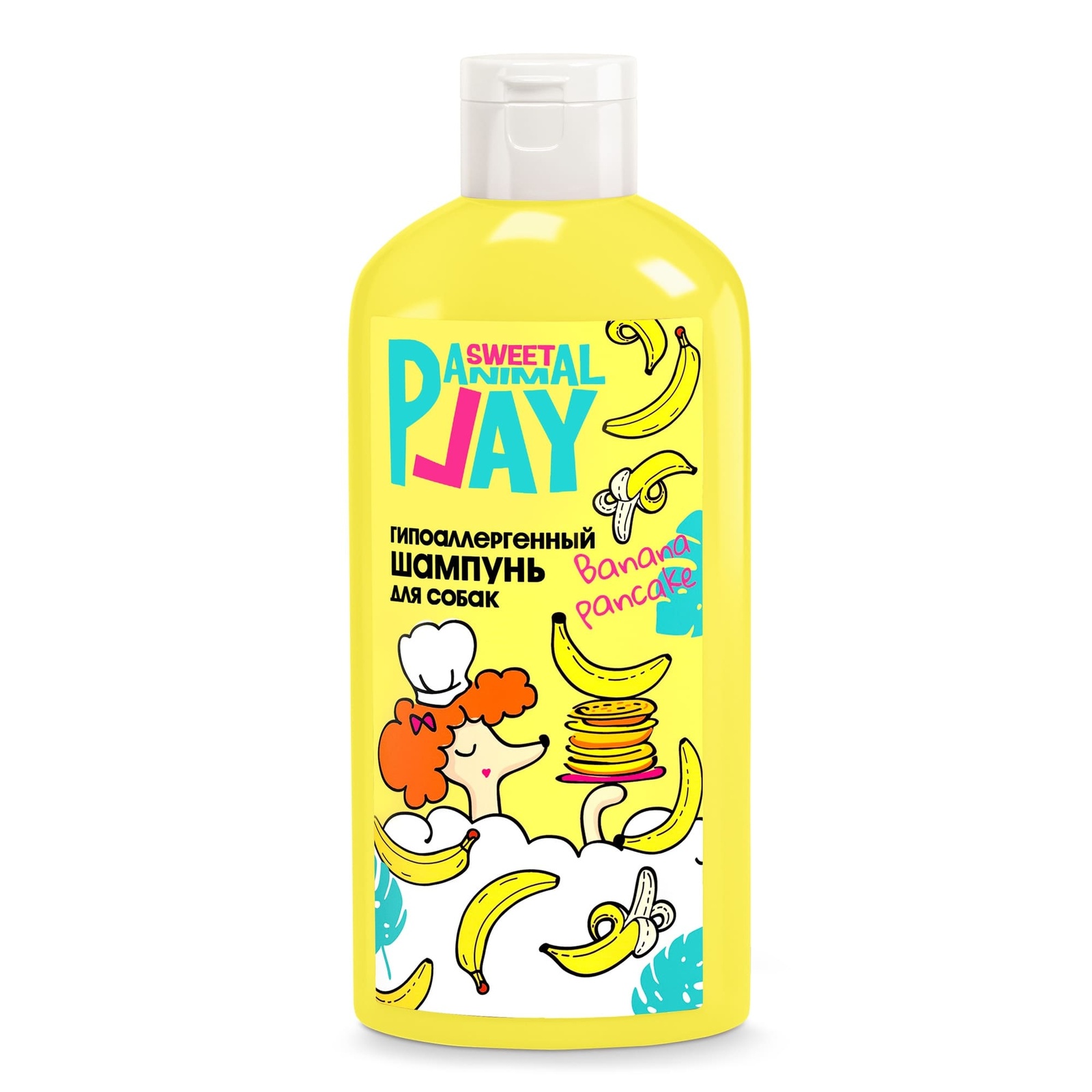 Animal Play Animal Play шампунь гипоаллергенный для собак и кошек, БАНАНОВЫЙ ПАНКЕЙК (300 мл)