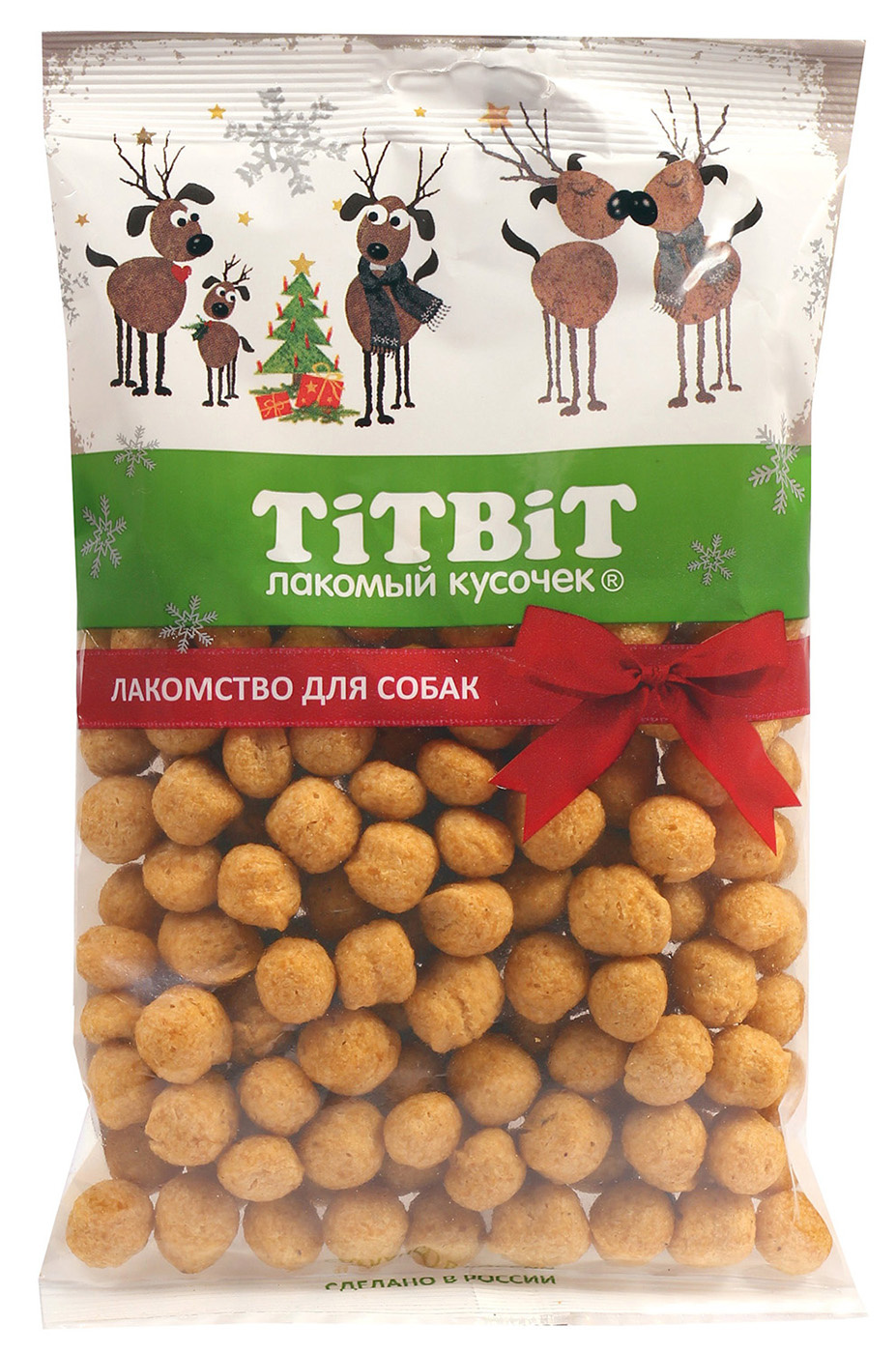 TiTBiT TiTBiT шарики с сыром для собак (Новогодняя коллекция) (95 г) 48835