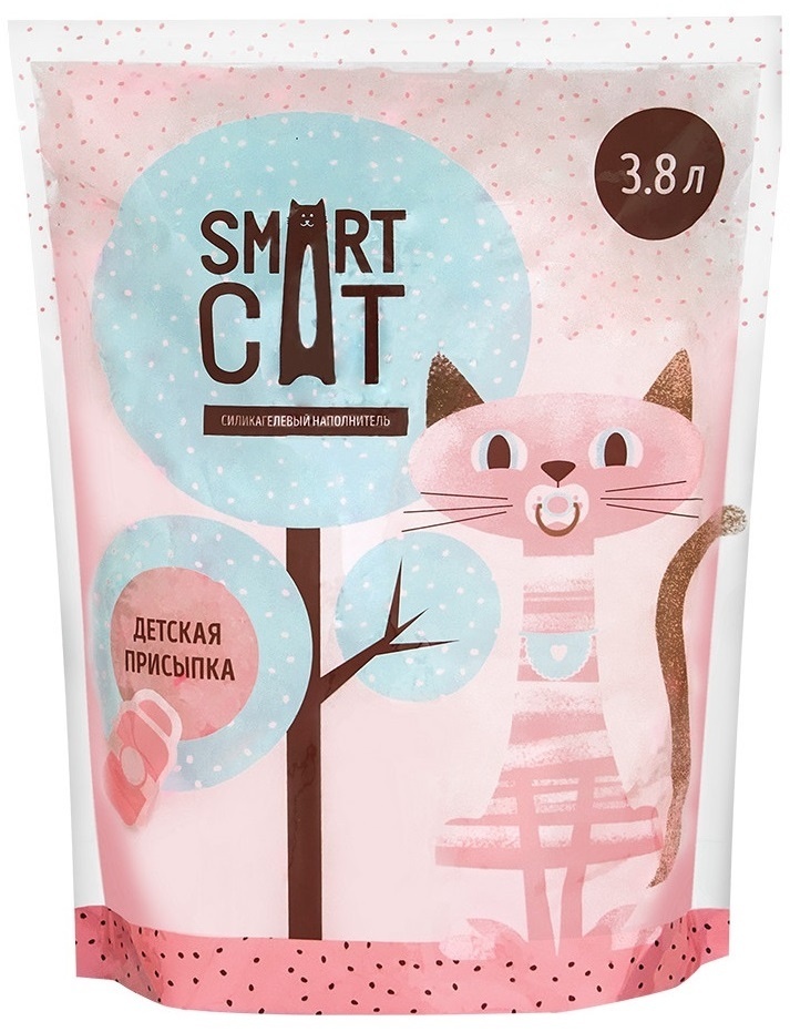 Smart Cat наполнитель силикагелевый наполнитель с ароматом детской присыпки (3,32 кг)