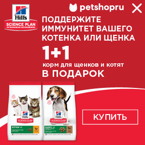 Вторая упаковка Hill`s Science Plan в подарок! Вторая упаковка Hill`s Science Plan в подарок!