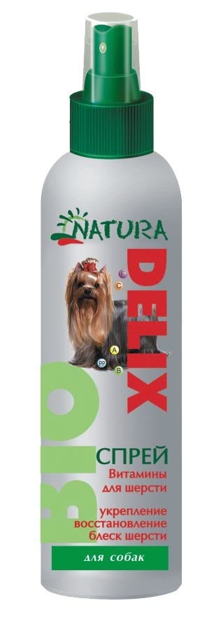 Бионикс спрей Natura Delix BIO Витамины для шерсти, для собак (200 г)
