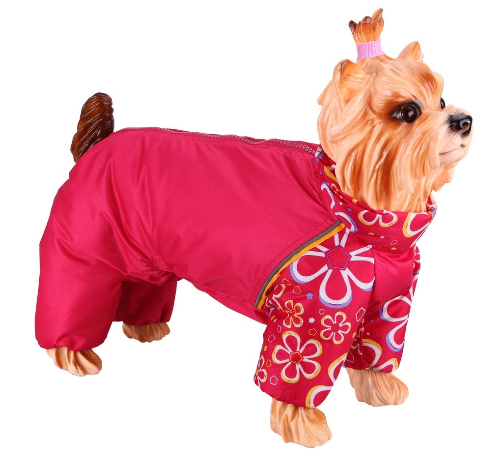 dezzie dezzie свитер для собак 20 см 100 г Dezzie Dezzie дождевик для мопса, красный с цветами. (100 г)