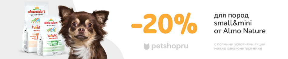 -20% на корма Almo Nature для малых и карликовых пород!