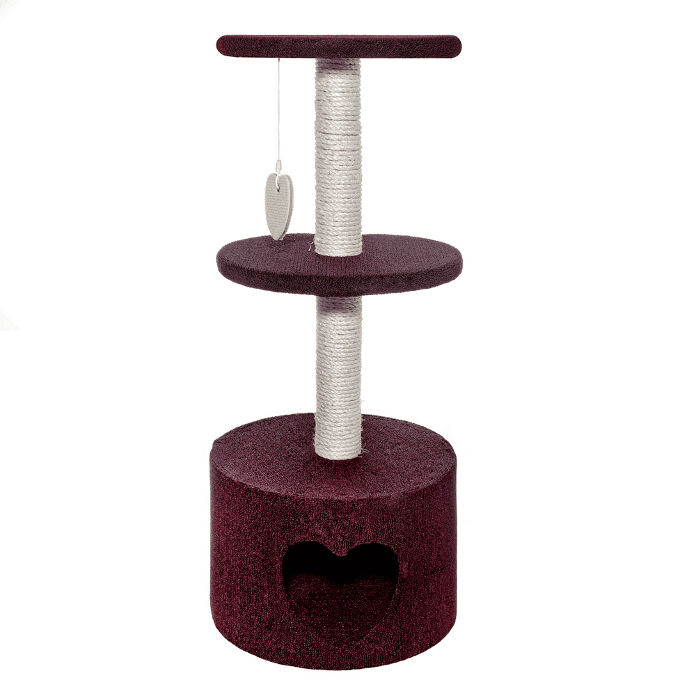 Tappi когтеточки Tappi когтеточки домик-когтеточка Риз, сизаль, бордовый (39×39×87 cм)