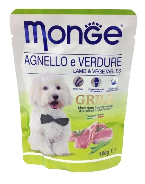 Monge паучи для собак, с ягненком и овощами (100 г) 