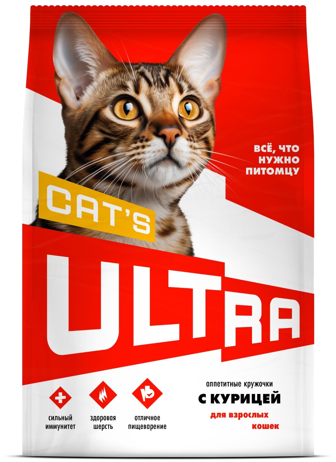 ULTRA ULTRA аппетитные кружочки с курицей для взрослых кошек (3 кг)