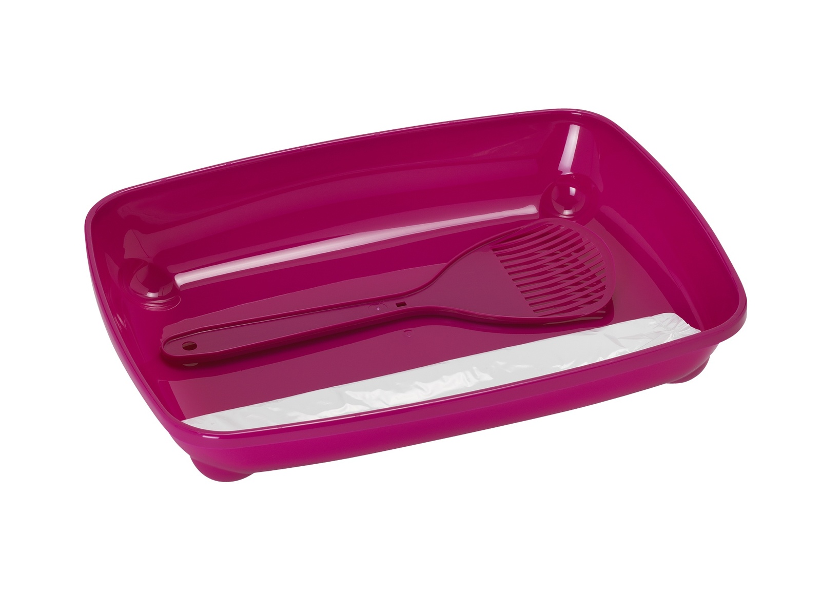 Moderna Moderna набор для котят: совок+пакеты+ туалет, 37х28х6см, ярко-розовый (200 г)