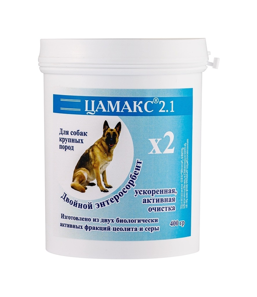 Цамакс Цамакс цамакс двойной энтеросорбент для собак крупных пород 2.1 (440 г) цамакс цамакс цеоколин для собак крупных пород 250 г
