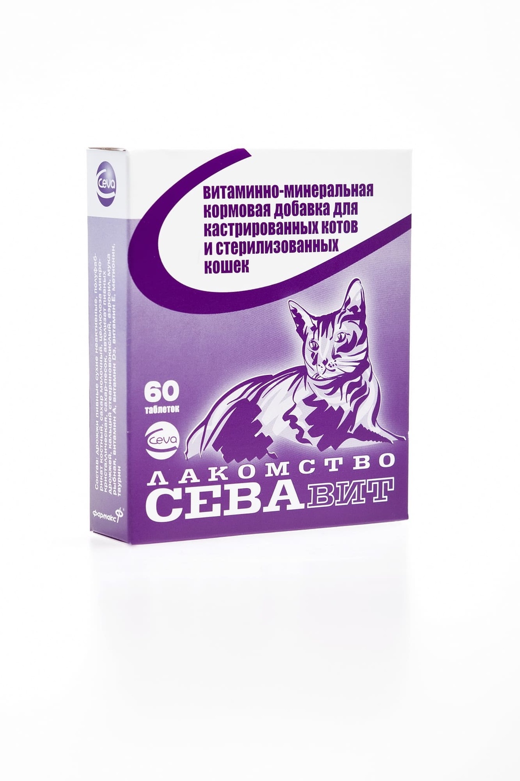 Ceva Ceva севавит витаминно-минеральная кормовая добавка для кастрированных котов и стерилизованных кошек, 60 таб (30 г) таблетки ceva севавит для кастрированных котов и стерилизованных кошек 60 таб