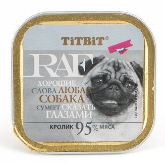 TiTBiT паштет для собак RAF с кроликом (100 г)