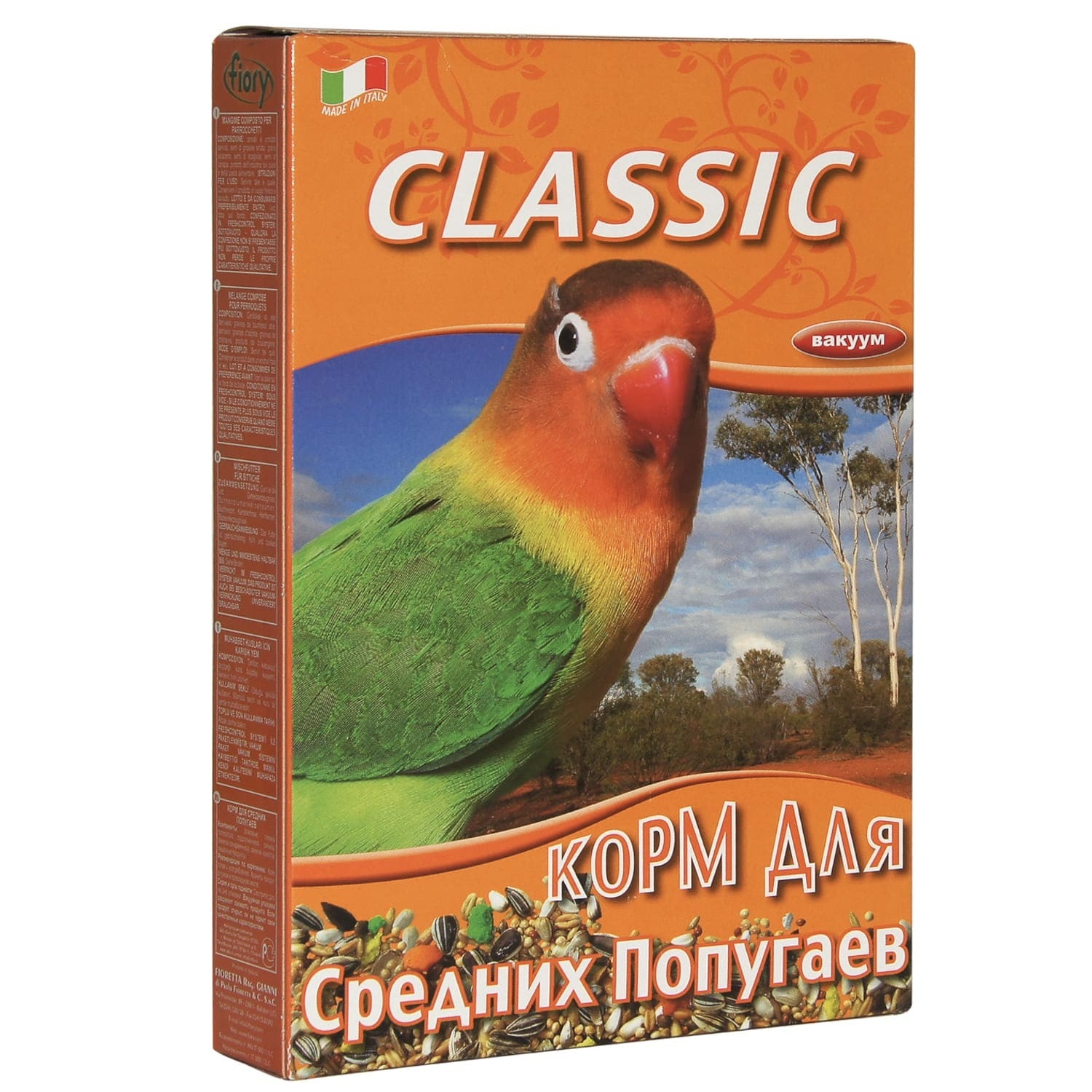 Fiory Fiory корм для средних попугаев Classic (400 г) корм для птиц fiory смесь для средних попугаев 800г