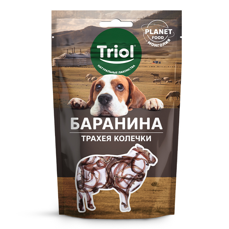 Triol (лакомства) Triol (лакомства) лакомство для собак Трахея баранья в колечках (52 г)