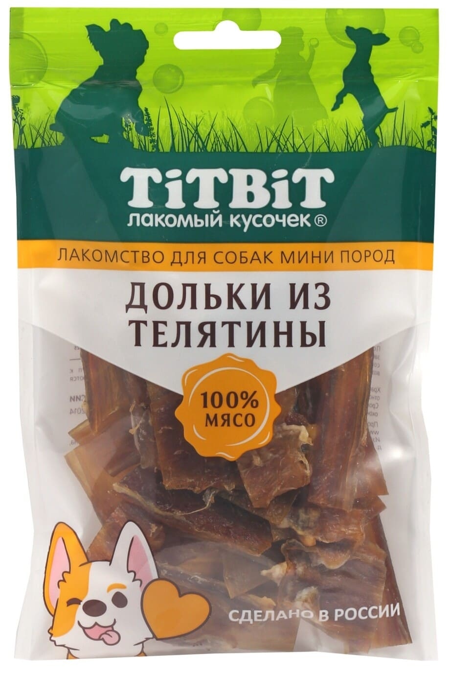 TiTBiT TiTBiT дольки из телятины для собак мини пород (70 г)