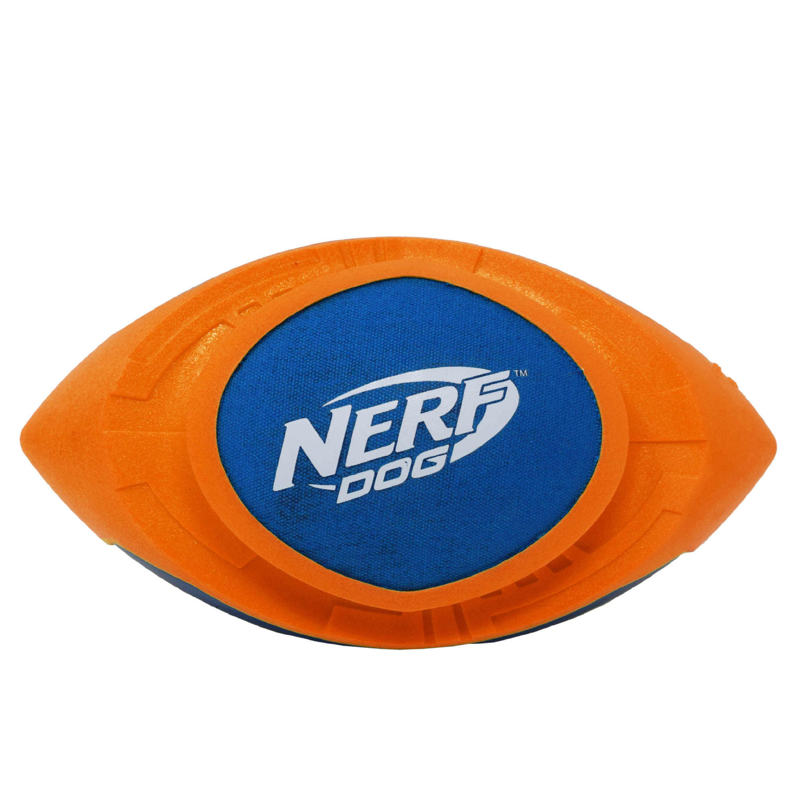 Nerf Nerf мяч для регби из вспененной резины и нейлона, 18 см (серия Мегатон), (синий/оранжевый) (263 г) nerf nerf мяч для регби из термопластичной резины 18 см серия мегатон синий оранжевый 254 г