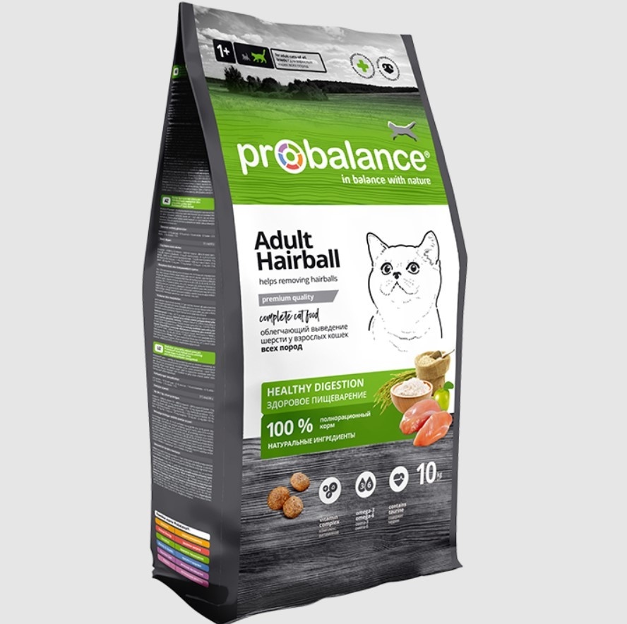 Probalance Probalance корм сухой для кошек, облегчающий выведение шерсти (10 кг)