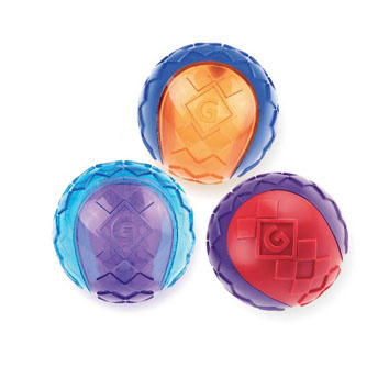 GiGwi GiGwi мяч, игрушка с пищалкой, Ø 5 см, 3 шт (130 г) gigwi gigwi маленький теннисный мячик с пищалкой 3 шт ø 4 8 см