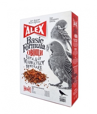 Mr.Alex Корм для волнистых попугайчиков "Овощи" Basic Mr.Alex Корм для волнистых попугайчиков "Овощи" Basic