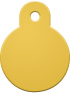 Адресник Адресник адресник Круг малый желтый, 21х28 мм, алюминий (1 г)