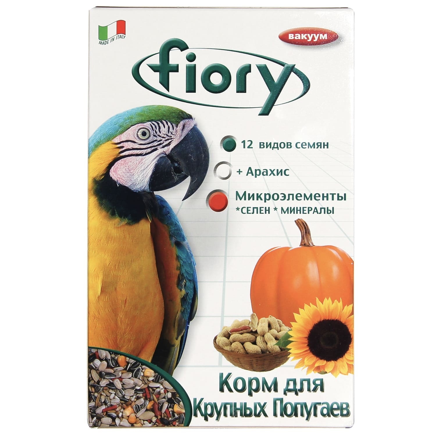 Fiory Fiory корм для крупных попугаев Pappagallini (700 г) fiory корм для волнистых попугаев pappagallini