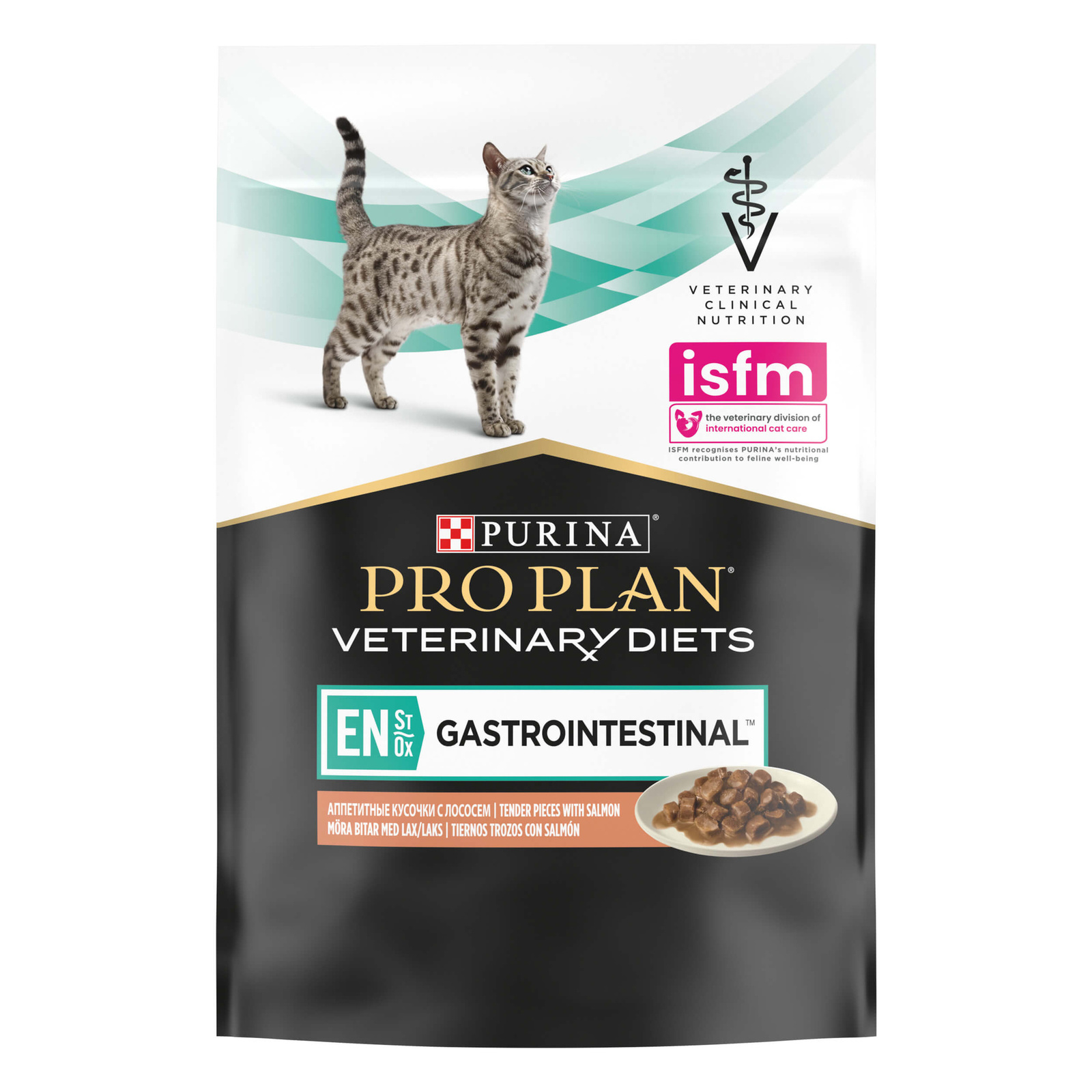 Purina (вет. корма паучи) Purina (вет. корма паучи) кусочки в соусе с лососем для кошек при расстройствах пищеварения (85 г)