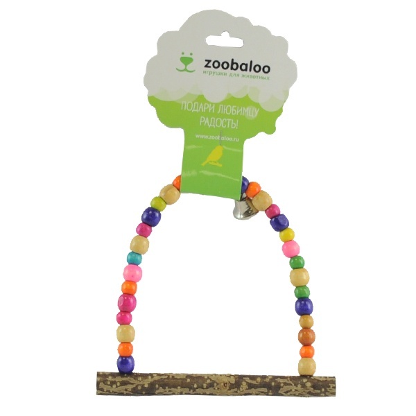 Zoobaloo Zoobaloo качели Африка, для средних птиц, 18х15 см (300 г) zoobaloo zoobaloo игрушка для птиц кольцо с боченками х б 23 см 350 г